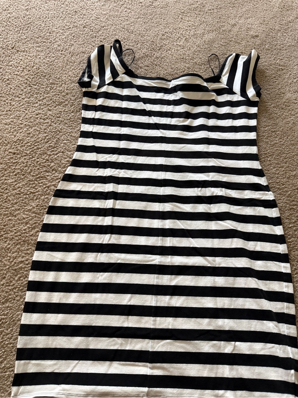 Express Black and White Striped Mini Dress - Picture 2 of 4